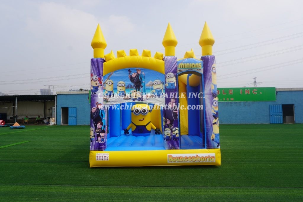 T5-1002C Minions  bouncy castle combo slide outdoor kids jumping castle