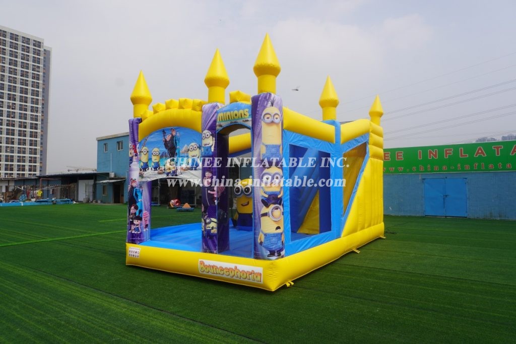 T5-1002C Minions bouncy castle combo slide outdoor kids jumping castle