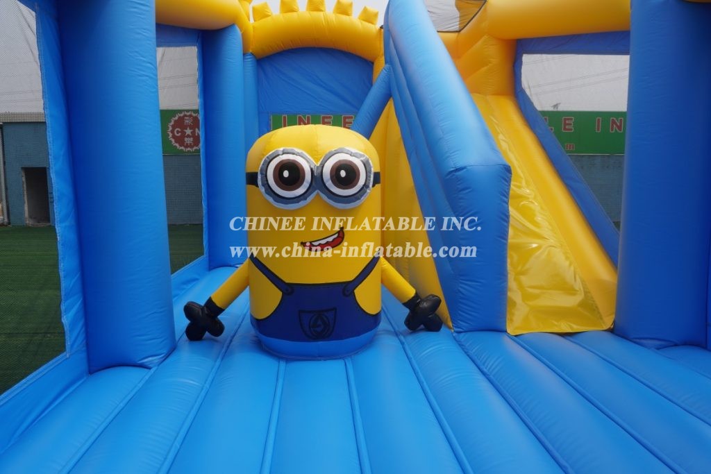 T5-1002C Minions bouncy castle combo slide outdoor kids jumping castle