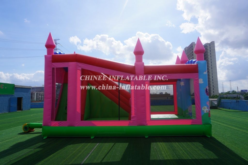 T5-1002D Peppa Pig bouncy castle combo slide outdoor kids jumping castle