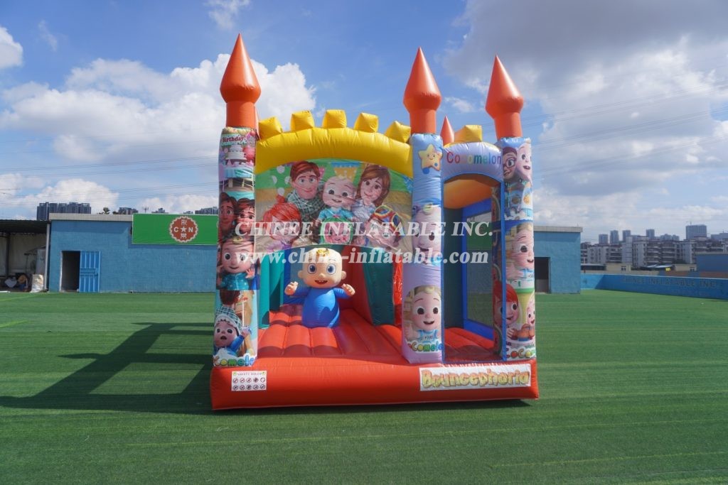T5-1002B cocomelon  bouncy castle combo slide outdoor kids