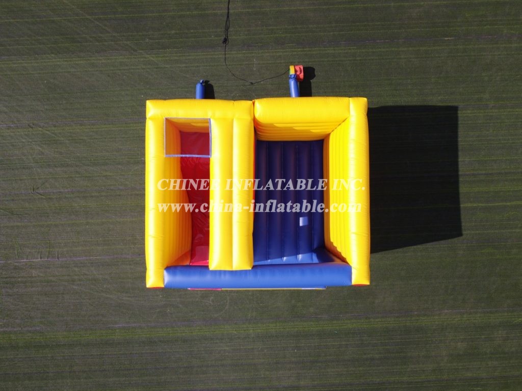 T2-3506 Colorful inflatable bouncy house with slides