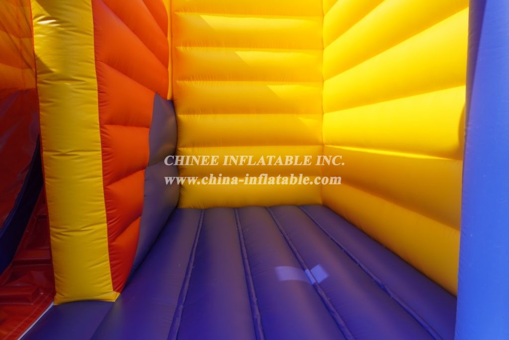 T2-3506 Colorful inflatable bouncy house with slides