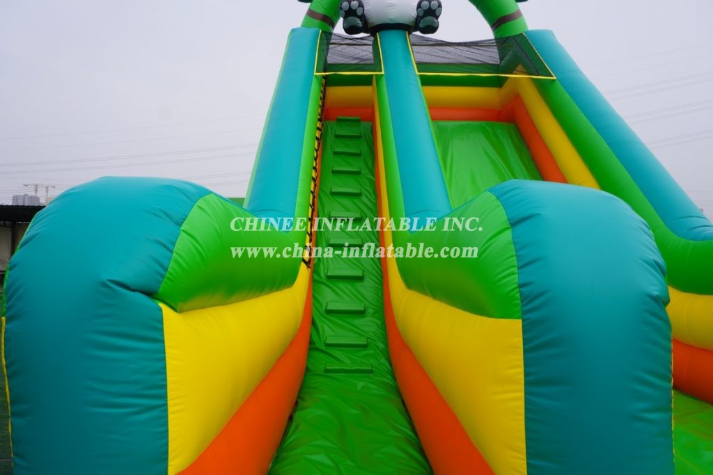 T8-3812 Giant panda slide colorful inflatable slide for party events