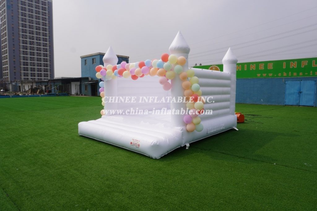 T2-3508 Pure White inflatable bouncy castle