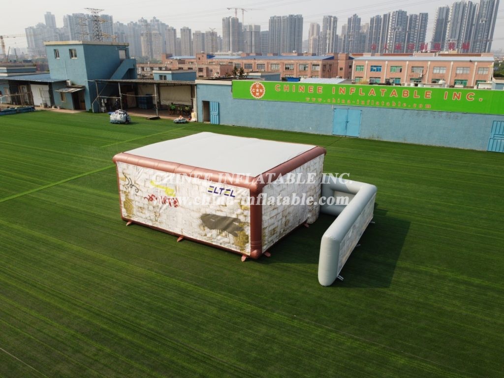 Tent1-804 Removable inflatable structure military training tent inflatable house with wall tent1-804