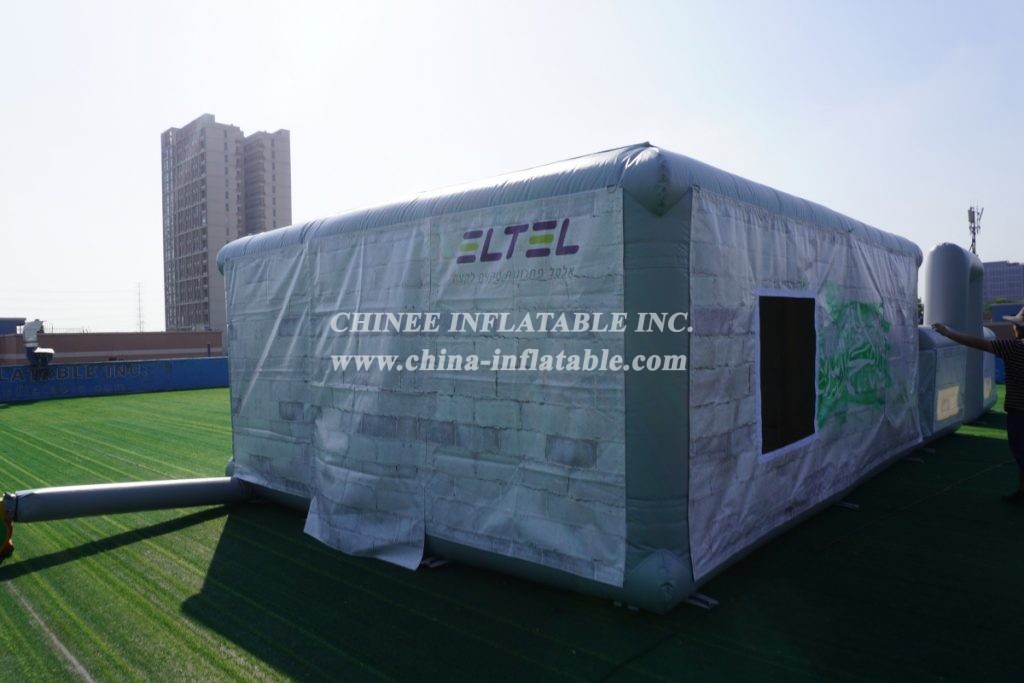 Tent1-805 Removable inflatable structure military training tent inflatable house with yard