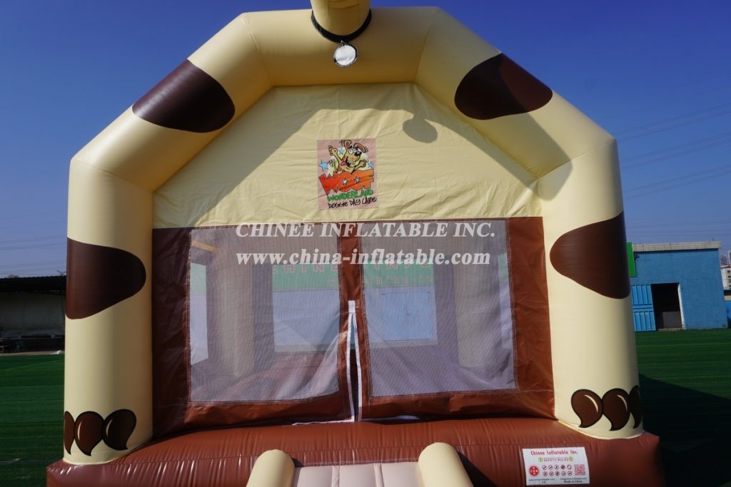 T4-3 Inflatable bounce dog theme jumping house