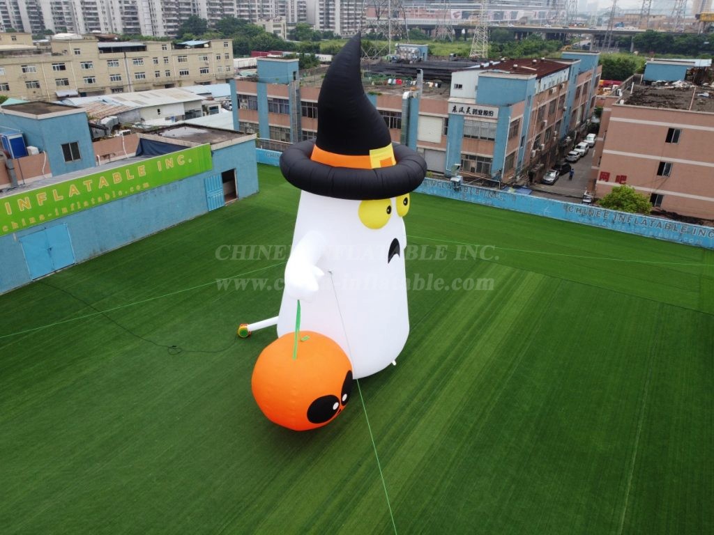 ID2-005 Giant Halloween Inflatable Ghost Pumpkin
