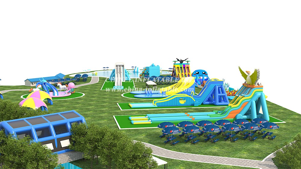 IS11-4017 Giant Inflatable Zone amusement park