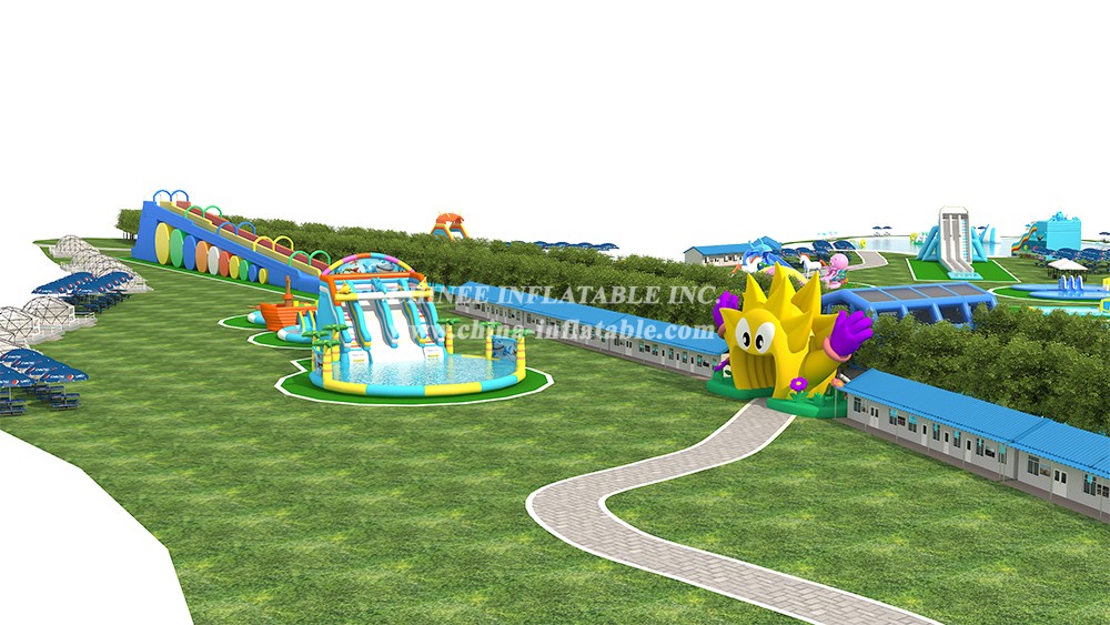 IS11-4017 Giant Inflatable Zone amusement park