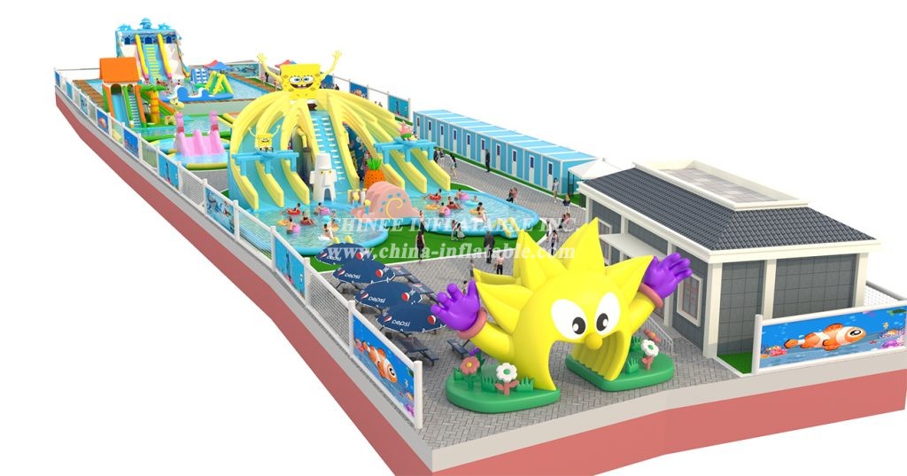 IS11-4015 Biggest Cartoon inflatable zone
amusement park outdoor playground