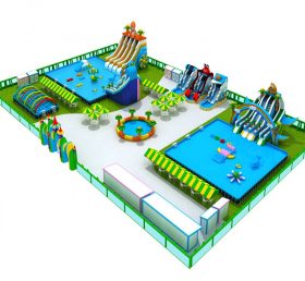 IS11-4003 Biggest inflatable zone blow up amusement park outdoor playground