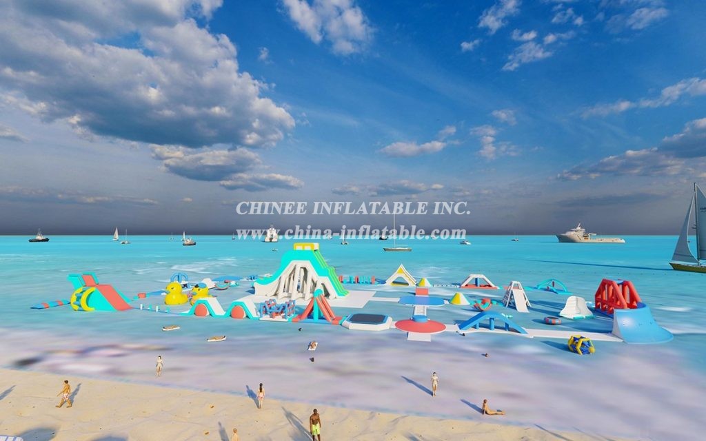 IS11-4008 Summer Beach Inflatable Zone amusing park outdoor playground