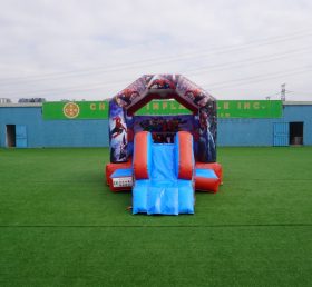 T2-2723C Spiderman Superhero bouncy castle with slide