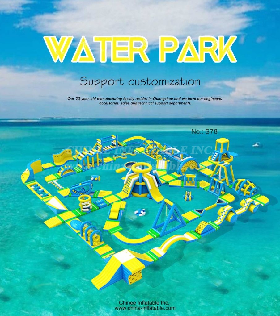 S78 Inflatable water park Aqua park Water Island from Chinee inflatables
