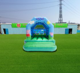 T2-4009 12x10ft Green Peppa Pig Bounce House