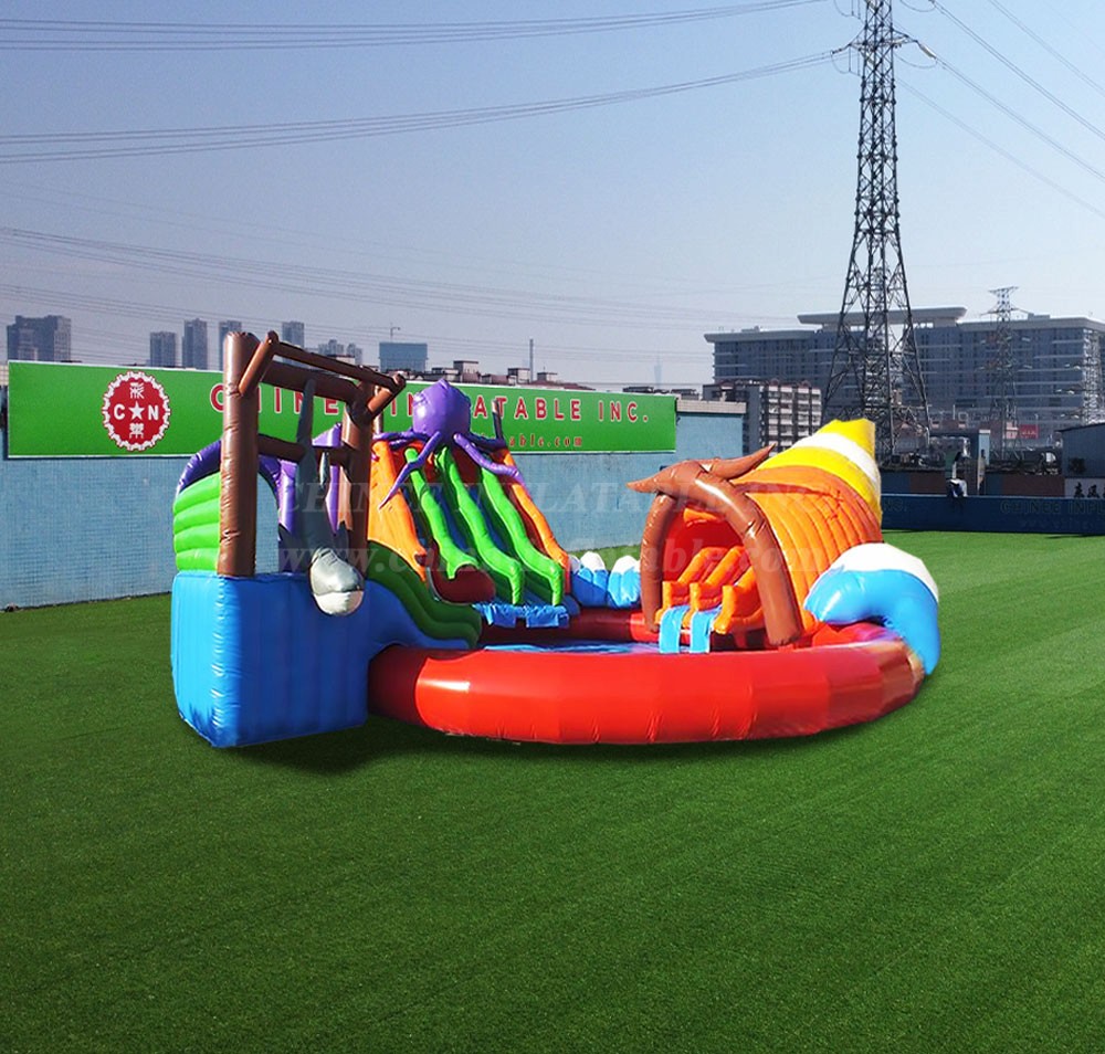 T8-4006 octopus inflatable water park for fun