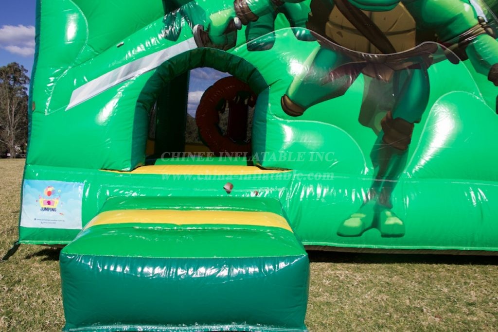 T2-4086 Teenage Mutant Ninja Turtles Dual Slide Combo Jumping Castle