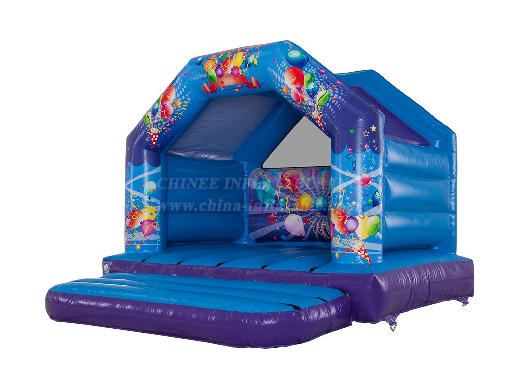 T2-4169 12x12ft Purple & Blue Party Bounce House