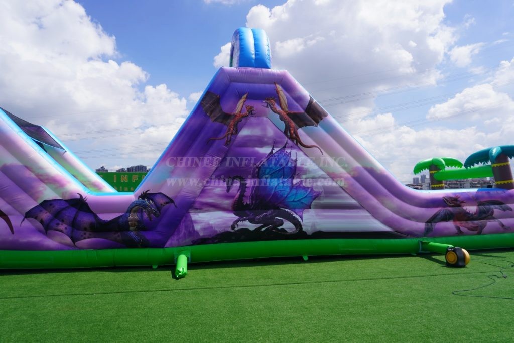 T8-4009 40M Dragon Inflatable Obstacle Courses