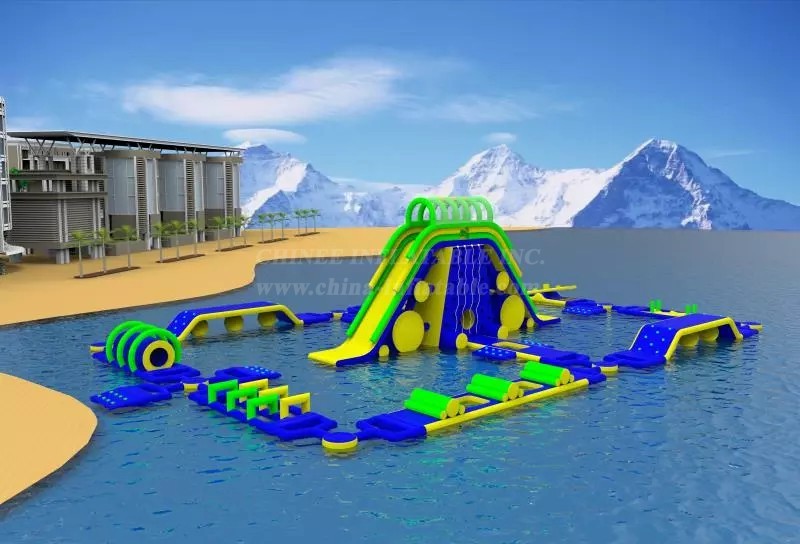 S163 Inflatable water park Aqua park Water Island