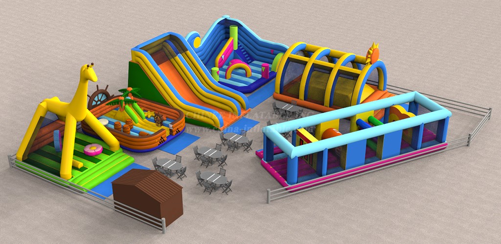 IS11-4021 Inflatable Zone Amusement Park Outdoor Playground