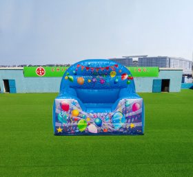 T2-4146 Blue Party High Back Inflatable Ball Pool