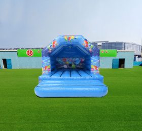 T2-4175 12x12ft Blue Party Bounce House & Disco Ready