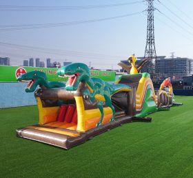 T7-1306 46m Dinosaur Obstacle Course with Base Jump