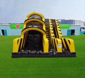T8-4050 10ft Platform Black & Yellow Base Jump with Drop Slide