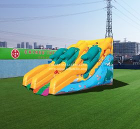 T8-488 Dolphin Inflatable Dry Slide For Outdoor