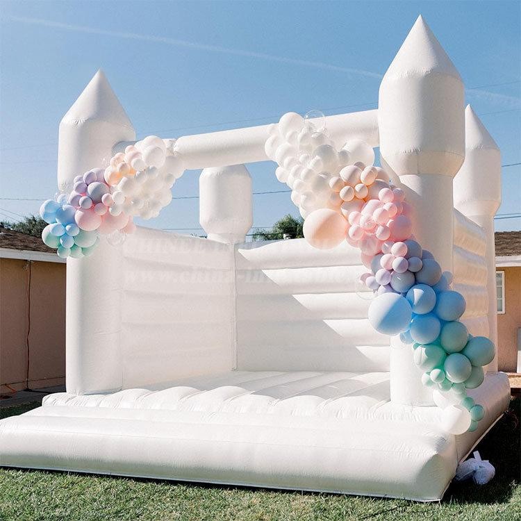T2-3519 White Wedding Bouncy Castle