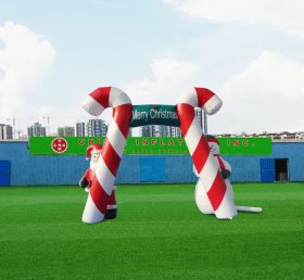 C1-249 Inflatable Christmas Candy Cane Arch