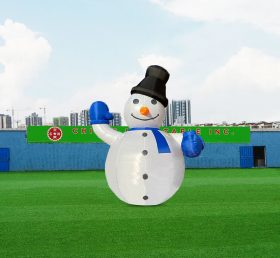C1-286 4m height Inflatable Snowman with blue scarf