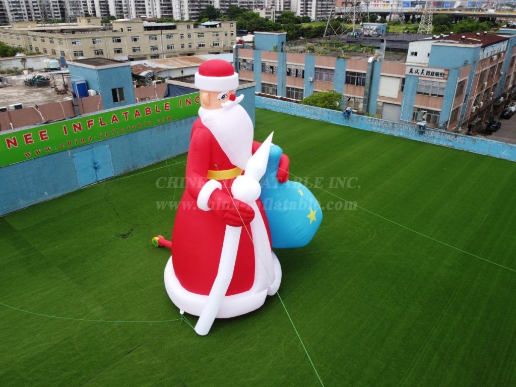 C1-223 8M Height Inflatable Santa Claus With Gift