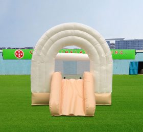 T2-3554C White Wedding Bounce House With...