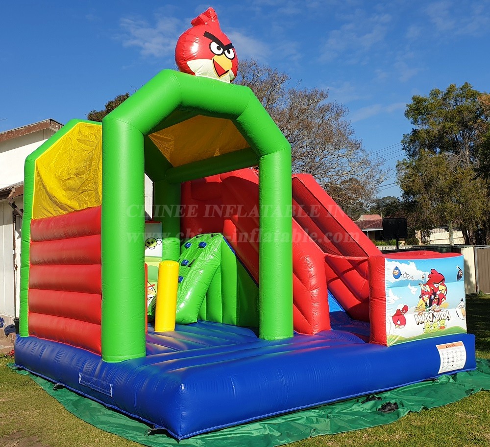 T2-4486 Angry Birds Bouncy Castle With Slide