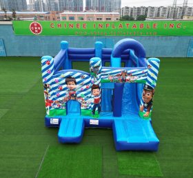 T2-4457 Paw Patrol Bouncy Castle With Sl...