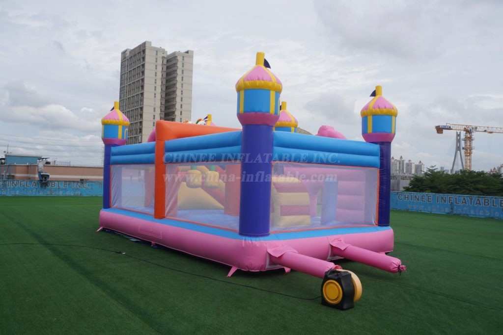 T2-4093B Custom Bouncy Castle With Slide