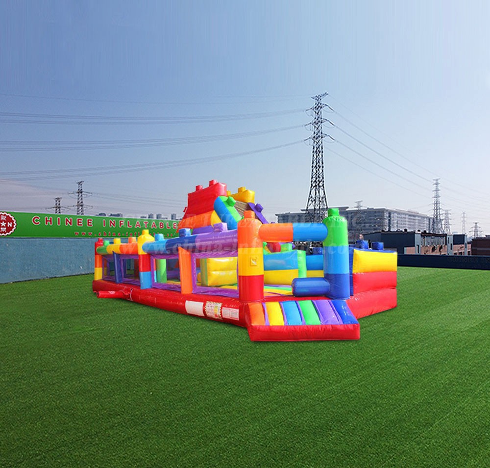 T6-858 LEGO Inflatable Obstacle Course Playground