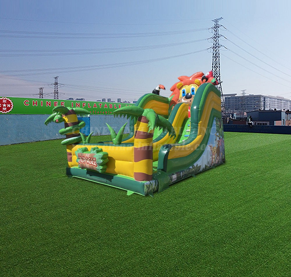 T8-4170 Jungle theme inflatable Slide