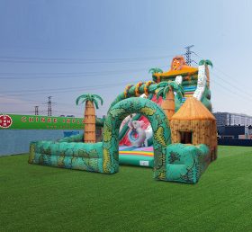 T8-4199 Jungle theme giant inflatable Slide