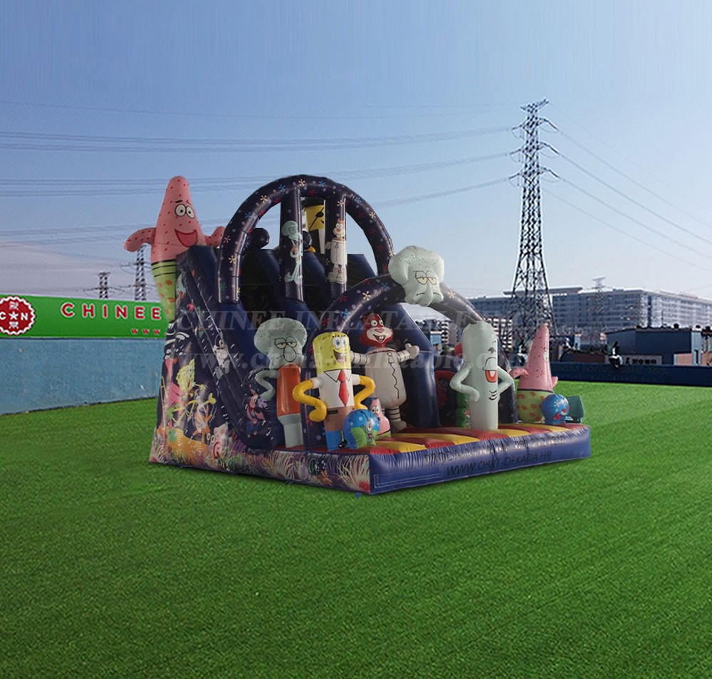 T8-4201 SpongeBob inflatable slide