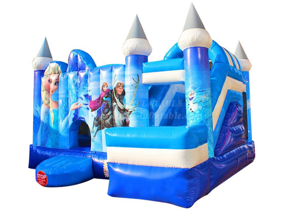 T2-4596 Frozen Theme Bouncy Castle Combo