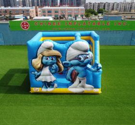 T2-4895 The Smurfs Bouncy Castle With Sl...