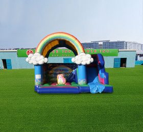 T2-4560 Rainbow Unicorn Bouncy Castle With Slide