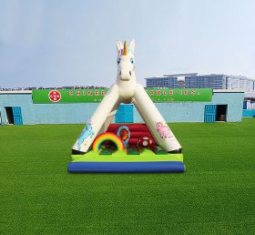 T2-4655 Unicorn Bounce House With Obstac...