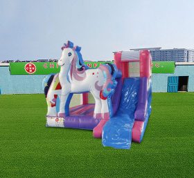 T2-4894 Unicorn Bouncy Castle With Slide
