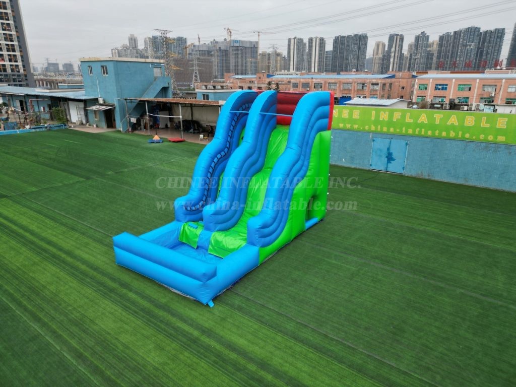 T8-3817 Inflatable slide with water pool